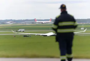 Crash site of a UPS cargo plane in Louisville