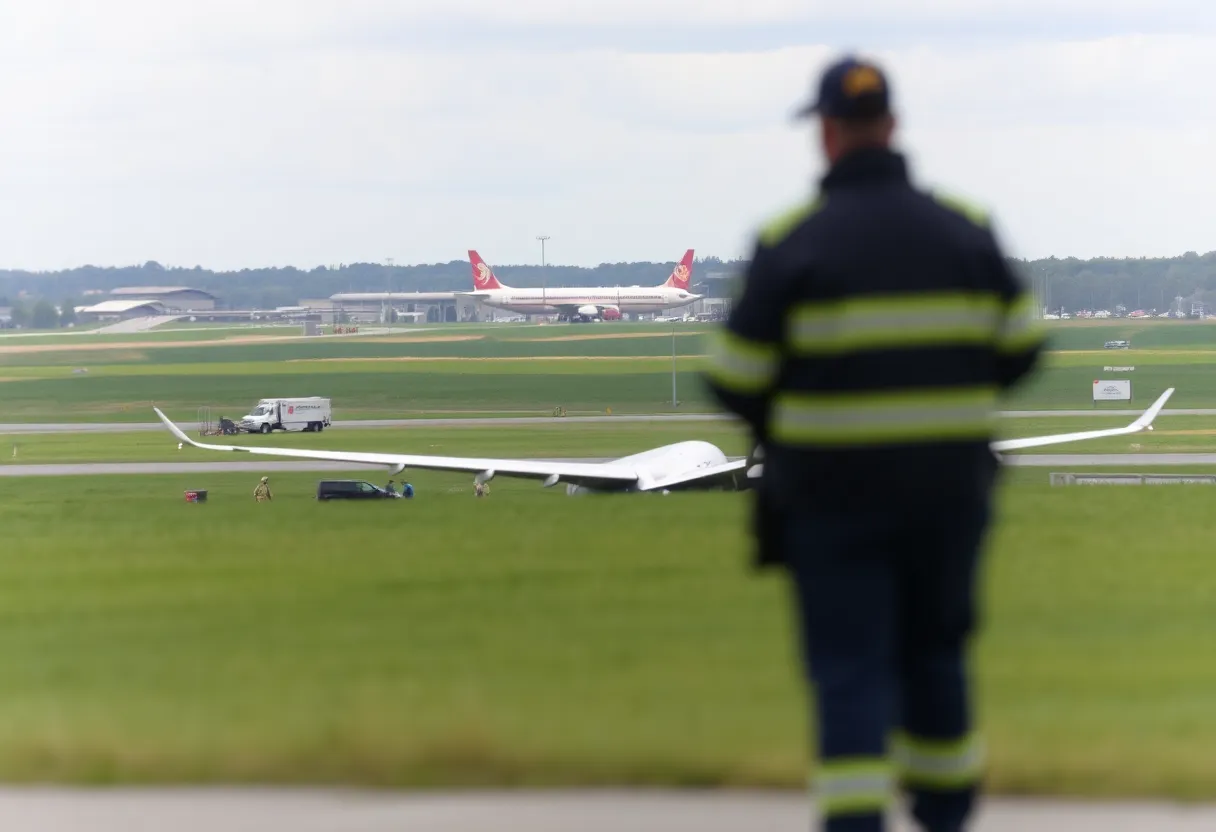 Crash site of a UPS cargo plane in Louisville