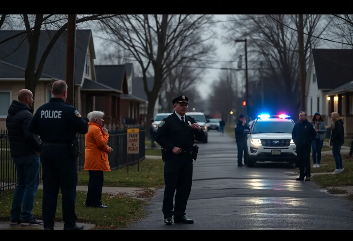 Police at a crime scene in Valley Station, Louisville