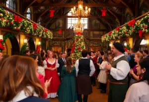 Attendees enjoying the Winter Solstice Show at Air Devil's Inn in Louisville.