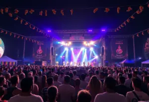 Crowds enjoying live music at a festival