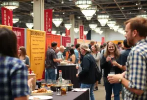 Attendees enjoying the Bourbon Classic festival in Louisville