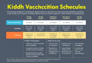 CDC updated childhood vaccination chart