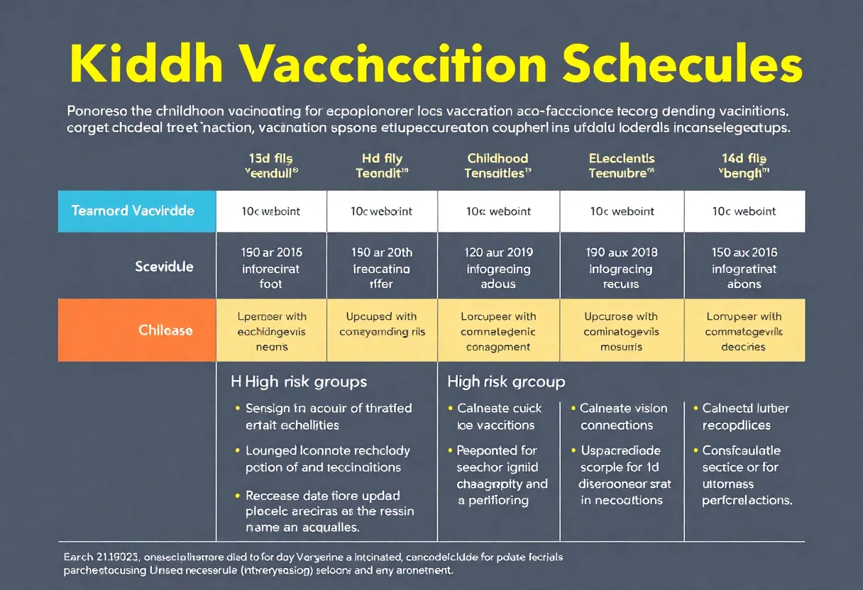 CDC updated childhood vaccination chart