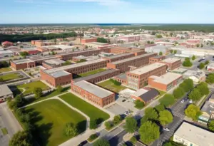 Aerial view of the Charlestown ammunition site redevelopment