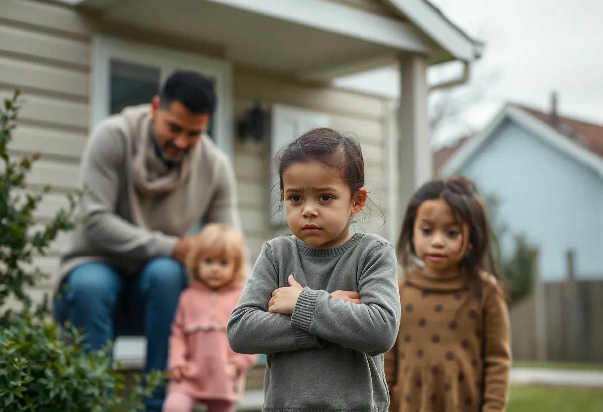 Illustration representing child safety and community awareness about child abuse