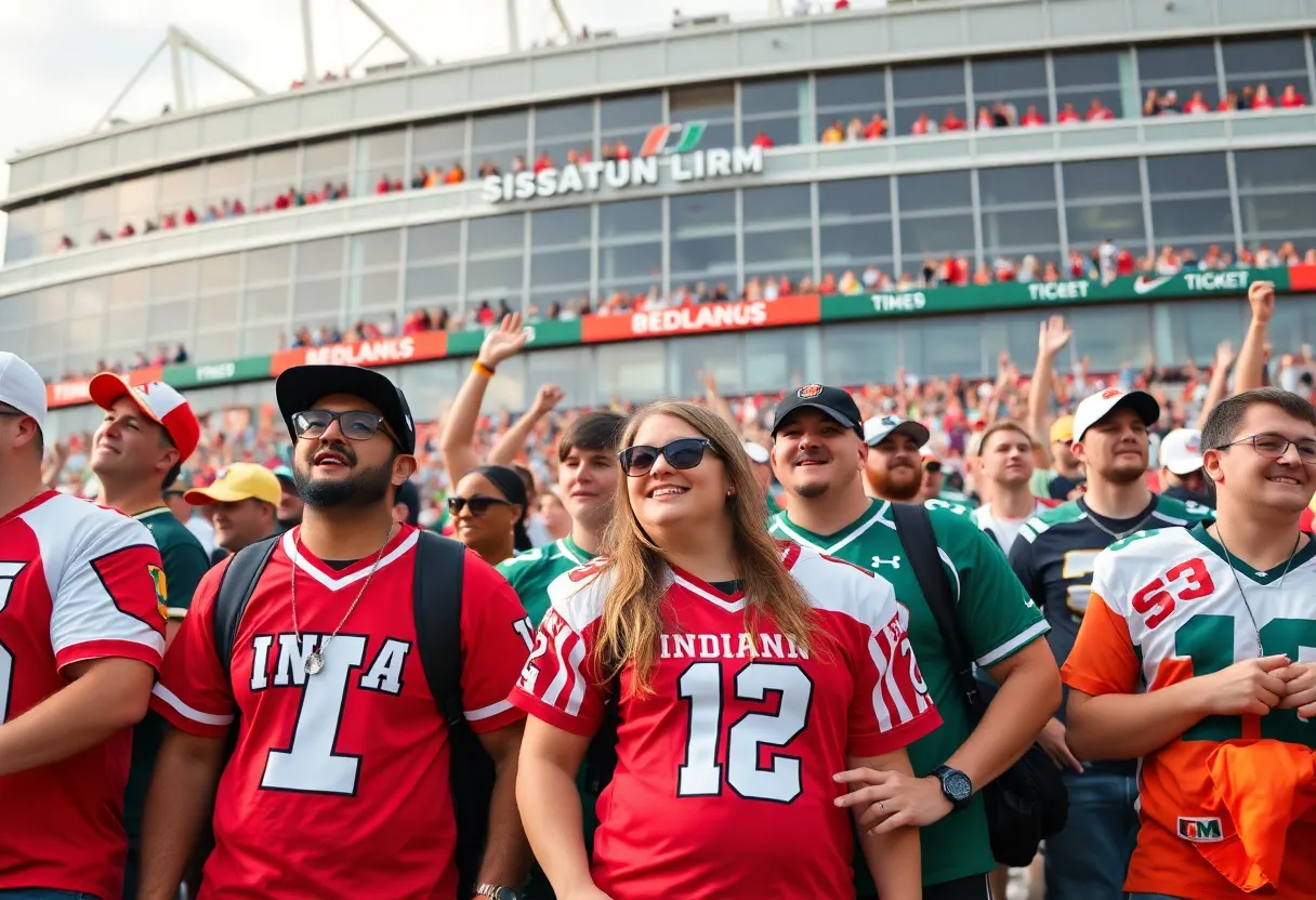 Fans at the College Football Championship with tickets
