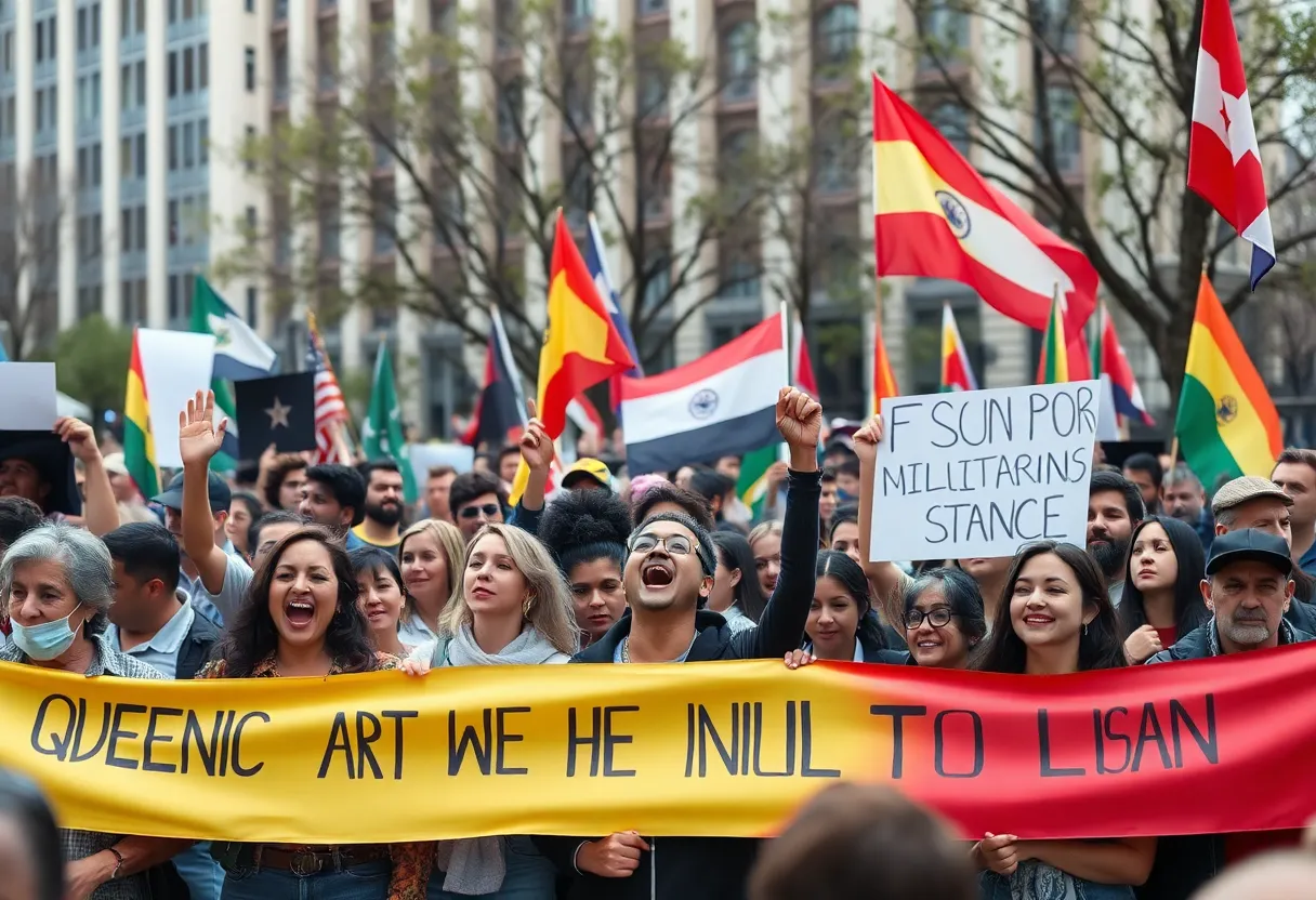 Community members in Louisville reacting to military intervention