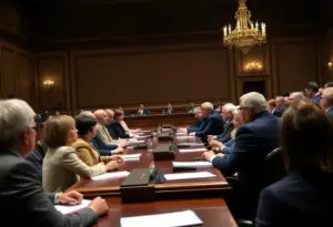 Lawmakers in session during congressional hearing on Trump investigations