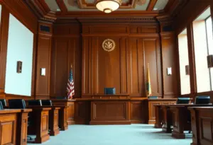 Interior view of a courtroom in the Kentucky Court of Appeals