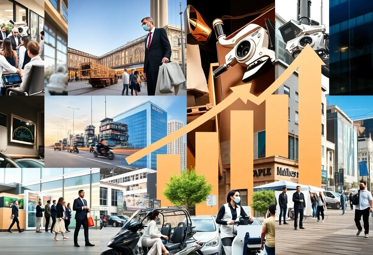 Collage of business growth and community engagement in Louisville