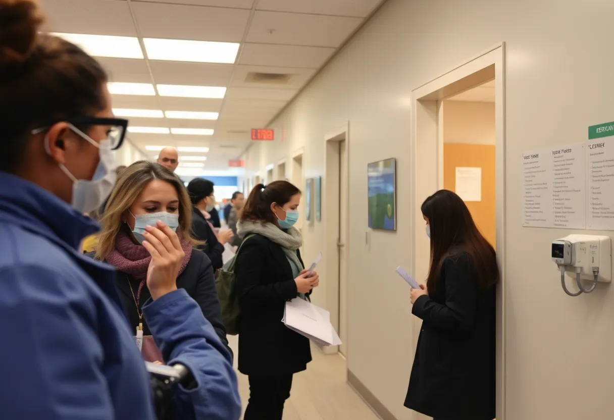 Healthcare professionals discussing flu prevention in Louisville