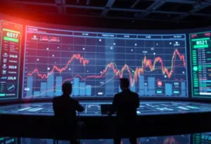 Illustration of a digital trading platform representing prediction markets.