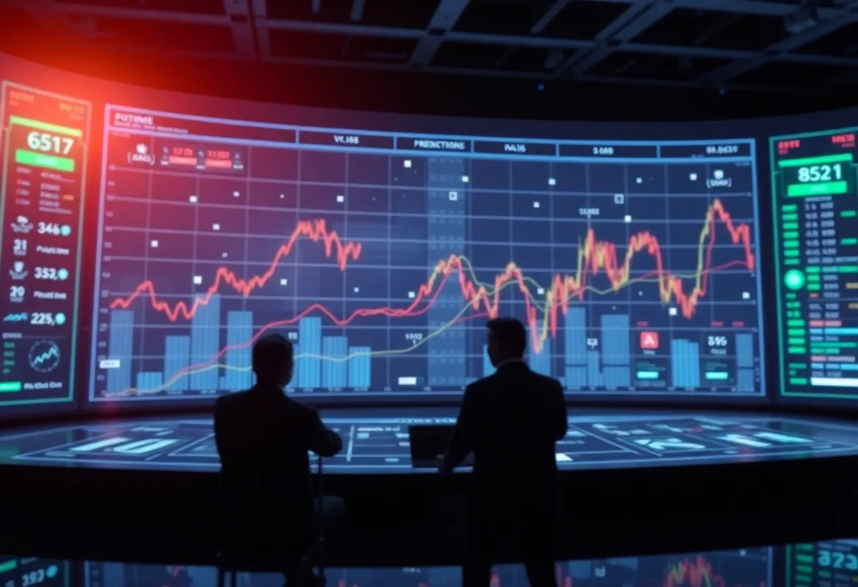 Illustration of a digital trading platform representing prediction markets.