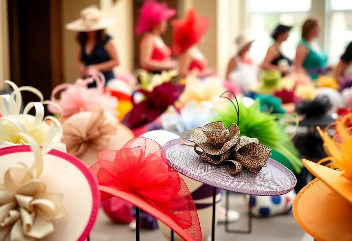 A collection of colorful hats prepared for the Hats On for Healing auction supporting children in need.