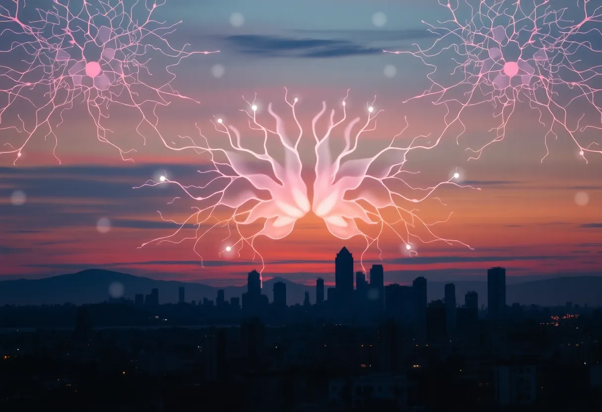 Abstract representation of neurological symptoms related to Havana Syndrome