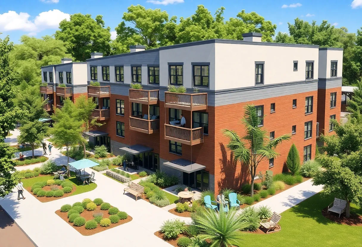 Rendering of Highgates Group's new apartment complex in Louisville
