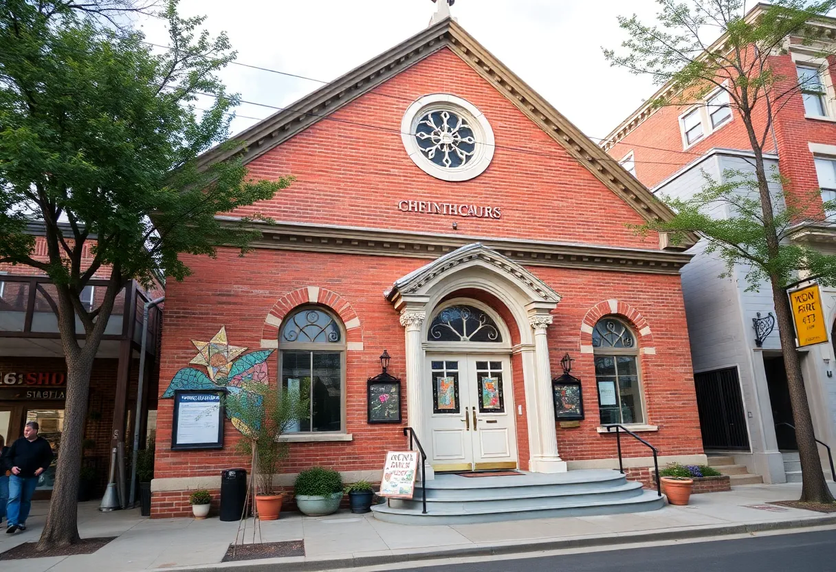 Exterior of a historic church converted into a community arts hub in Louisville.