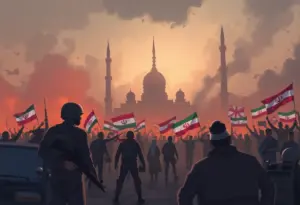 Illustration of Iran's military readiness amid protests