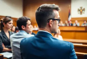 Courtroom during the child abuse trial