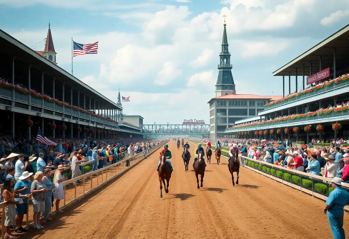Celebration at Churchill Downs during the Kentucky Derby