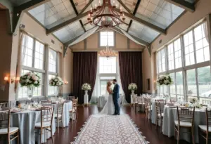 Wedding setup at Kentucky Derby Museum