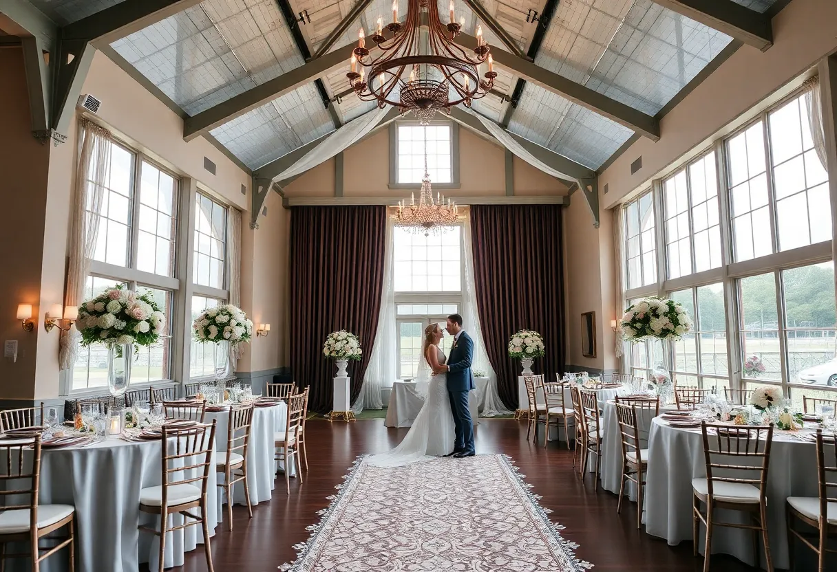 Wedding setup at Kentucky Derby Museum