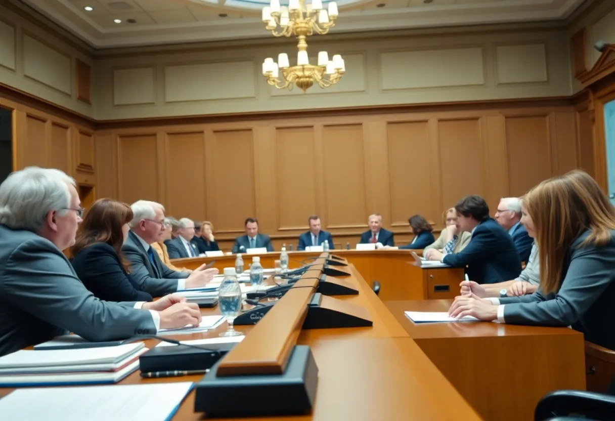 Lawmakers discussing education legislation in Kentucky