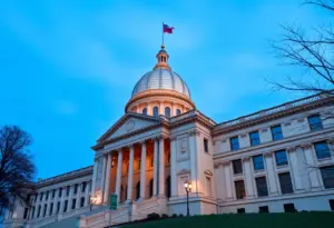 View of Kentucky State Capitol building with a focus on employment legislation