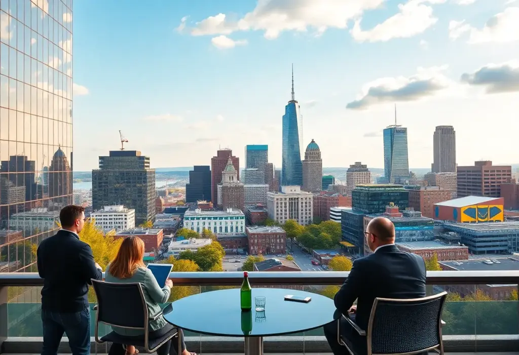 A bustling Kentucky city representing growth in venture capital investments.