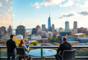 A bustling Kentucky city representing growth in venture capital investments.