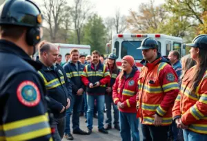 Community members celebrating local heroism at an award ceremony