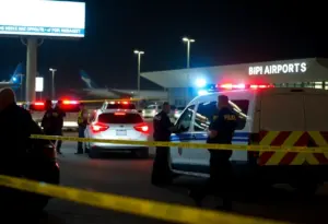 Police presence outside Louisville airport after a shooting incident