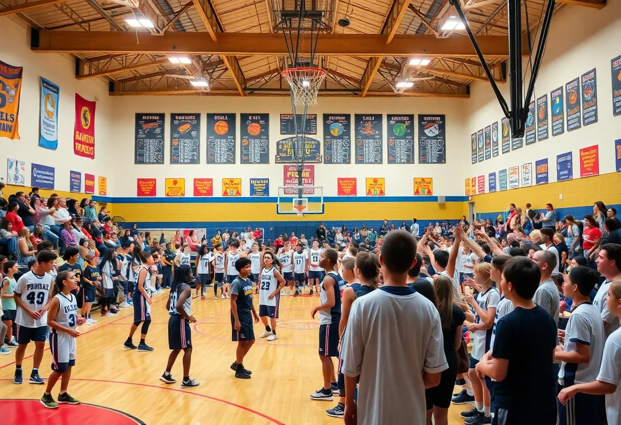 Basketball teams competing in the Louisville Invitational Tournament