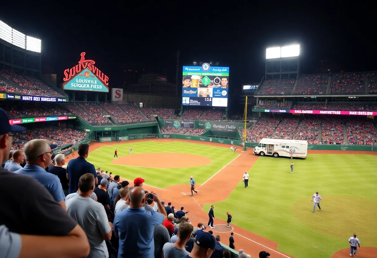 Fans at Louisville Slugger Field during the Louisville Bats season opener