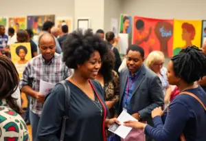 Community members participating in Black History Month events in Louisville