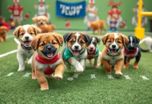 Puppies from Louisville participating in Puppy Bowl XXII