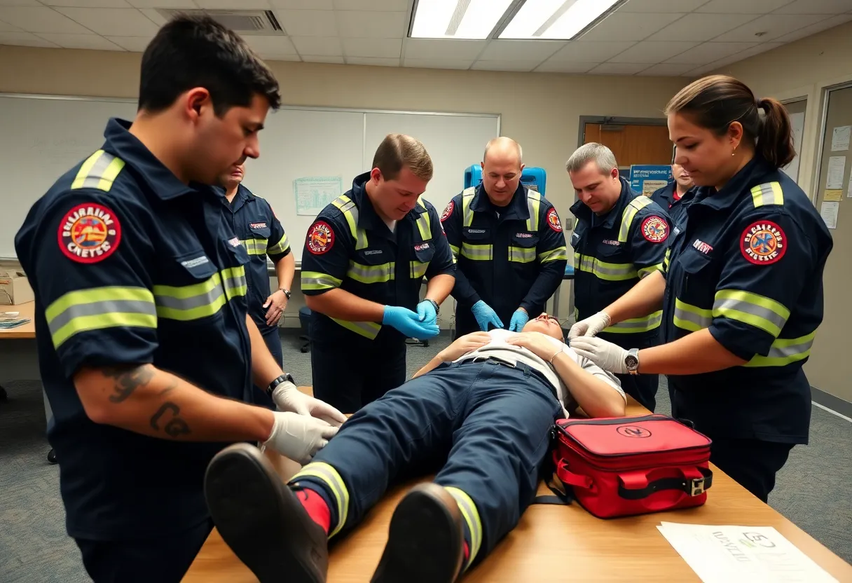 EMT recruits training in Louisville Metro EMS program