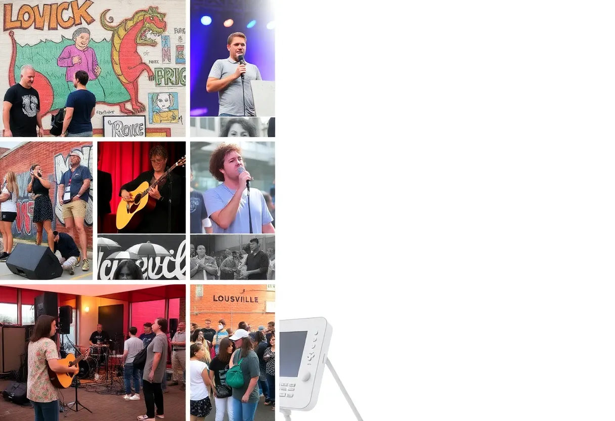 Collage of engaging events in Louisville during January.