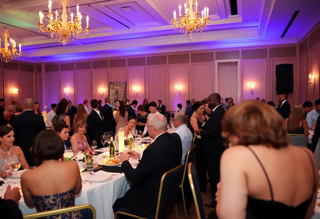Guests enjoying a gala event in Louisville