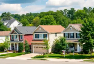 View of residential homes in Louisville reflecting the balanced housing market