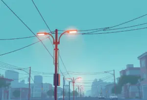 Illustration depicting critical infrastructure tampering in Louisville