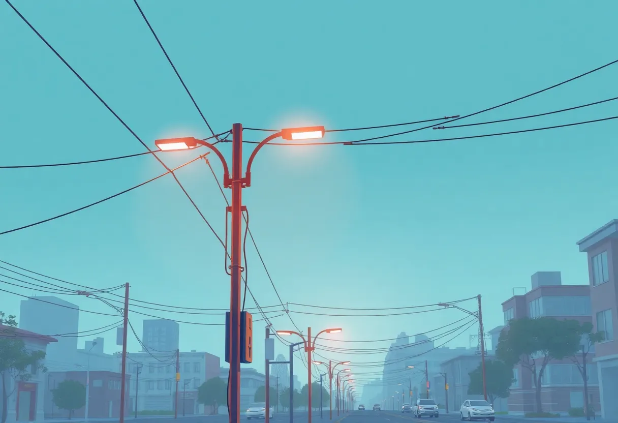 Illustration depicting critical infrastructure tampering in Louisville