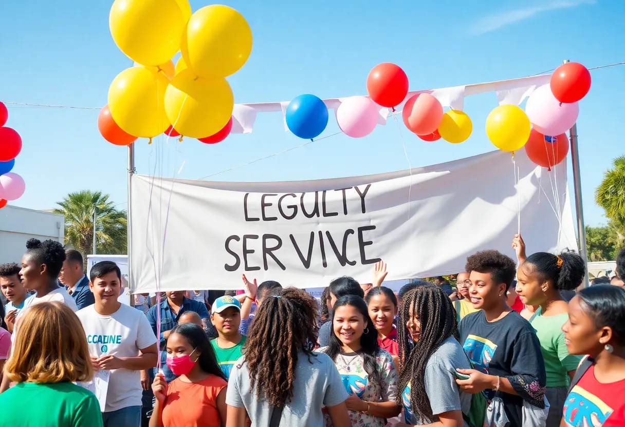 Community members celebrating MLK Day in Louisville