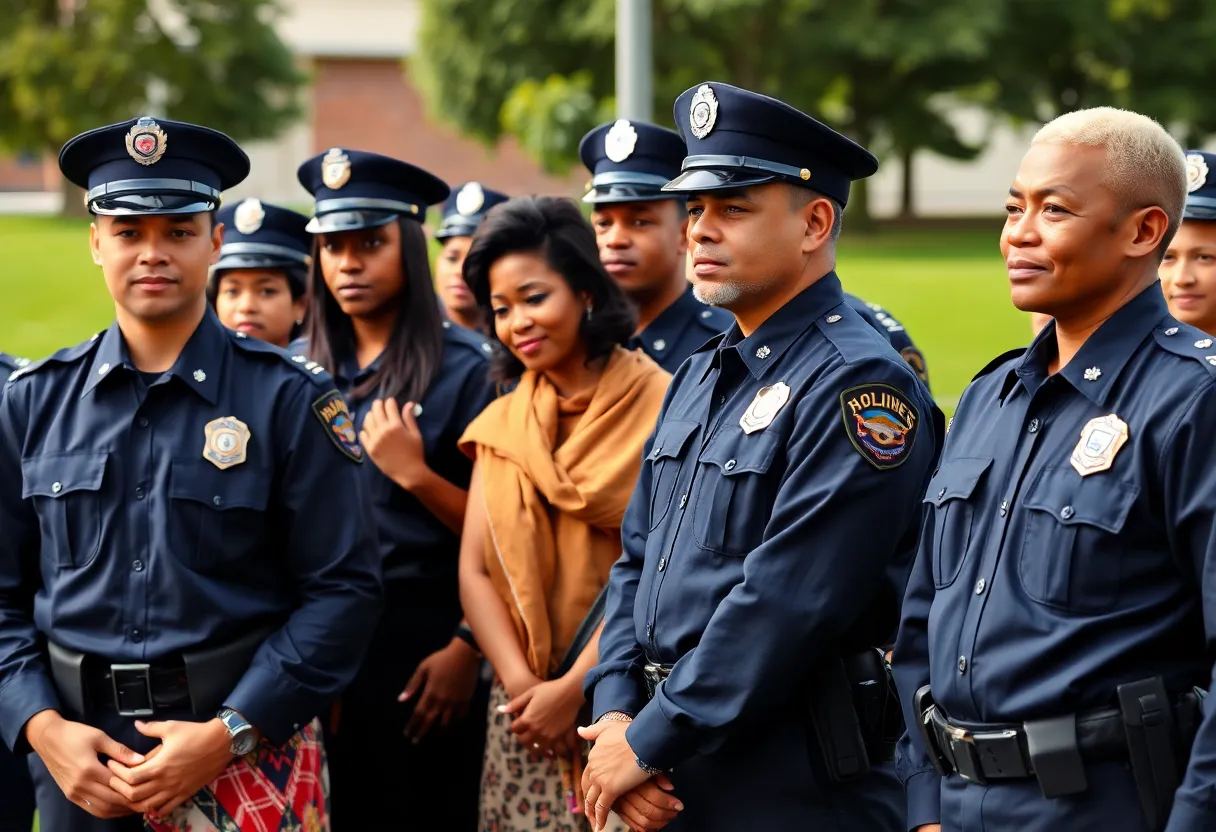Graduation ceremony for new police recruits in Louisville