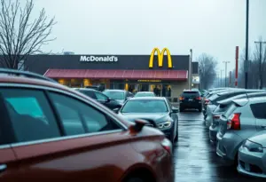 Parking lot in Louisville where a road rage incident occurred