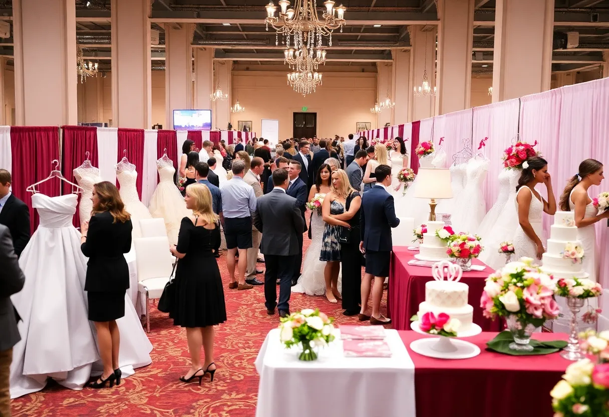 Wedding show in Louisville, KY featuring vendors and couples
