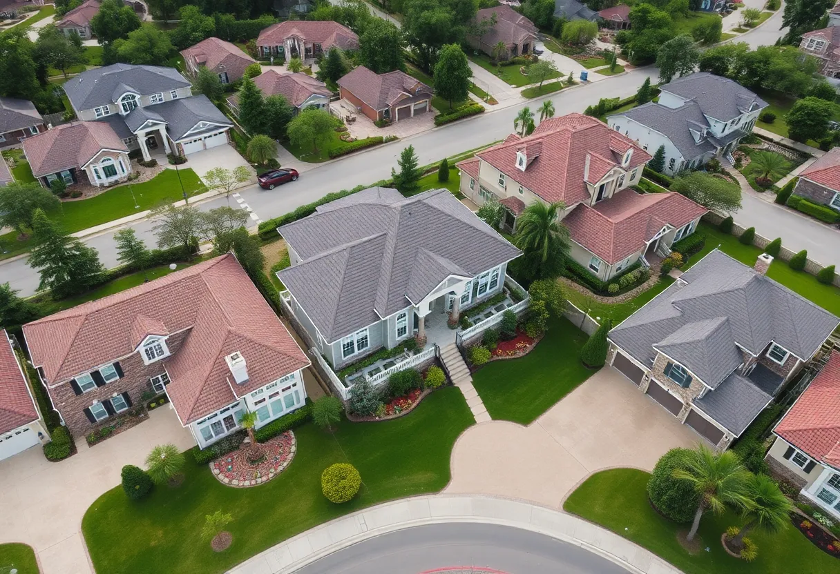 Aerial view of top luxury homes in Jefferson County