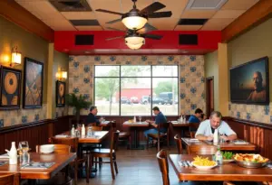 The renovated interior of Mayan Café in Louisville.