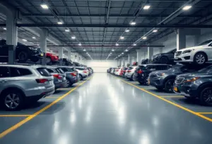 Modernized impound lot in Louisville, Kentucky